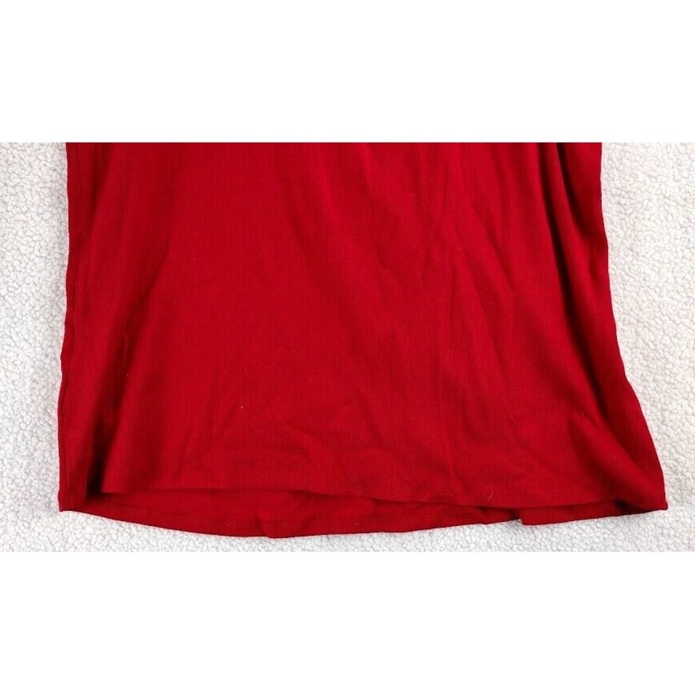 A New Day Women's Red Ribbed Racerback Tank Top Size 3X - Picture 10 of 14